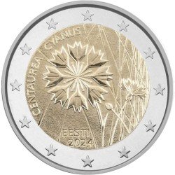 Estonia 2024 2 € euros conmemorativos El Aciano Flor de Estonia Estonia 2024 2 € euros conmemorativos El Aciano Flor de Estonia