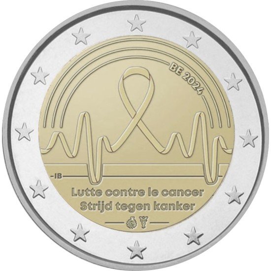Bélgica 2024 2 € euros conmemorativos Lucha contra el cáncer Bélgica 2024 2 € euros conmemorativos Lucha contra el cáncer