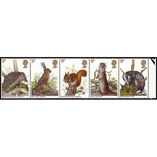 Gran Bretaña 835/39 1977 Animales salvajes de Gran Bretaña MNH Gran Bretaña 835/39 1977 Animales salvajes de Gran Bretaña MNH