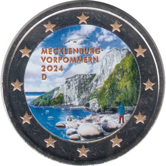Alemania 2024 2 € euros conmemorativos Color Königsstuhl Alemania 2024 2 € euros conmemorativos Color Königsstuhl