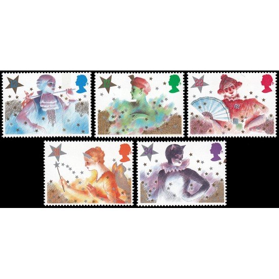 Gran Bretaña 1202/06 1985 Navidad Personajes de pantomima MNH Gran Bretaña 1202/06 1985 Navidad Personajes de pantomima MNH