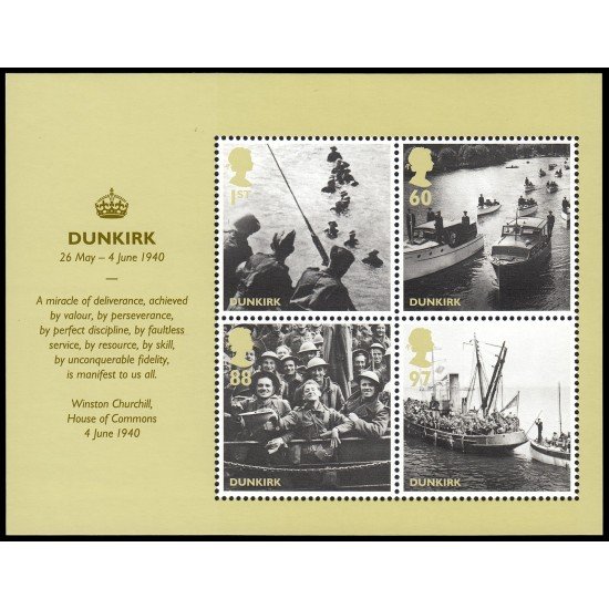 Gran Bretaña HB 76 2010 60 aniv. de la batalla de Dunkerque MNH Gran Bretaña HB 76 2010 60 aniv. de la batalla de Dunkerque MNH