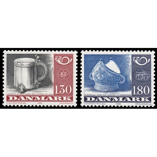 Dinamarca  Denmark 711/12 1980 Artesanía antigua MNH