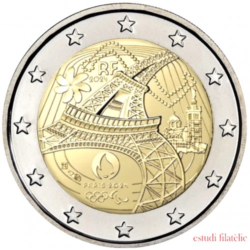 Francia 2024 2 € euros conmemorativos JJOO - Paralímpicos  París