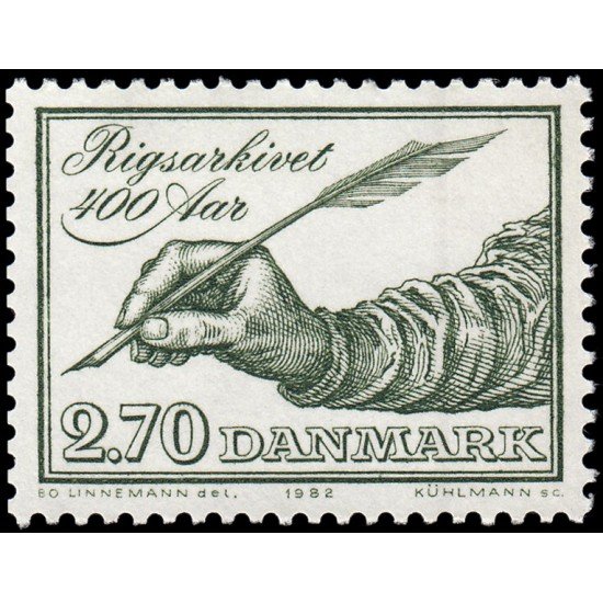 Dinamarca  Denmark 764 1982 400 aniv. del Archivo Estatal MNH