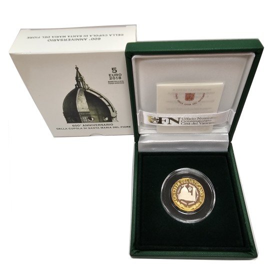 Vaticano 2022 Estuche Oficial Moneda 5 € euros Proof Sta. Maria del Fiore Vaticano 2022 Estuche Oficial Moneda 5 € euros Proof Sta. Maria del Fiore