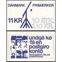 Dinamarca  Denmark 708 C708 1980 Paisajes de Jutlandia norte Carnet MNH