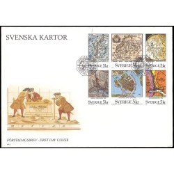 Suecia Sweden SPD FDC 1637/42 1991 Mapas Sobre primer día Suecia Sweden SPD FDC 1637/42 1991 Mapas Sobre primer día