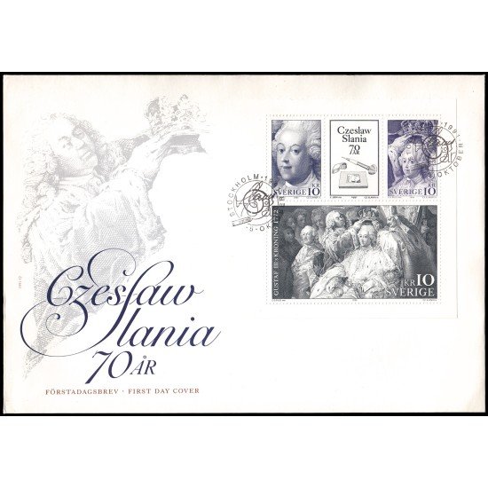 Suecia Sweden SPD FDC HB21 1991 Grabador Czeslaw Slania Sobre primer día Suecia Sweden SPD FDC HB21 1991 Grabador Czeslaw Slania Sobre primer día