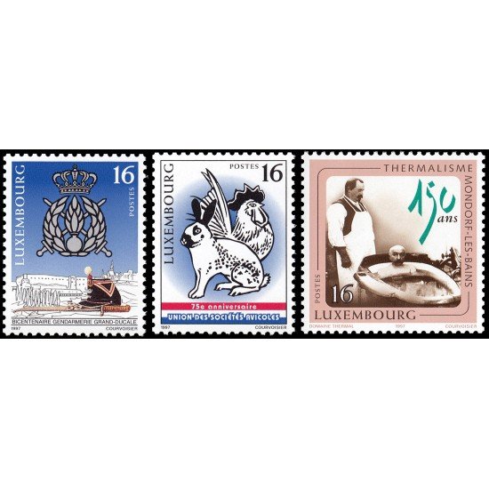 Luxemburgo 1370/72 1997 Aniversarios MNH Luxemburgo 1370/72 1997 Aniversarios MNH