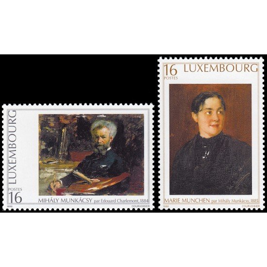 Luxemburgo 1346/47 1996 Artistas Homenaje al pintor Húngaro Mihály Munkácsy MNH Luxemburgo 1346/47 1996 Artistas Homenaje al pintor Húngaro Mihály Munkácsy MNH