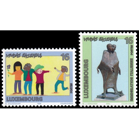 Luxemburgo 1348/49 1996 Vivamos juntos MNH Luxemburgo 1348/49 1996 Vivamos juntos MNH