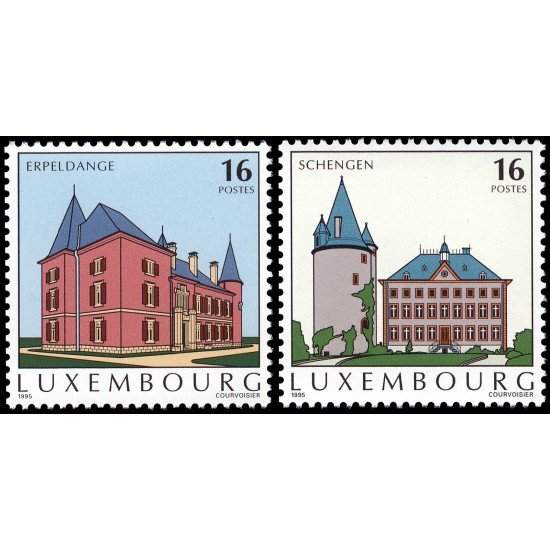 Luxemburgo 1325/26 1995 Turismo Castillos MNH Luxemburgo 1325/26 1995 Turismo Castillos MNH