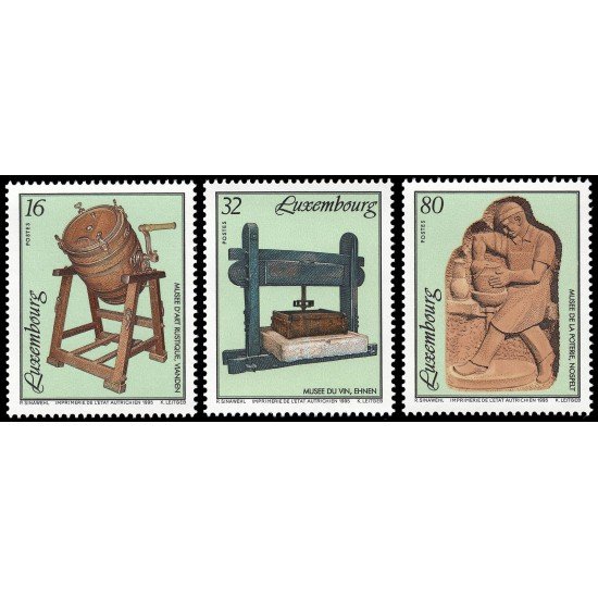 Luxemburgo 1327/29 1995 Exposiciones del museo, segunda serie MNH Luxemburgo 1327/29 1995 Exposiciones del museo, segunda serie MNH