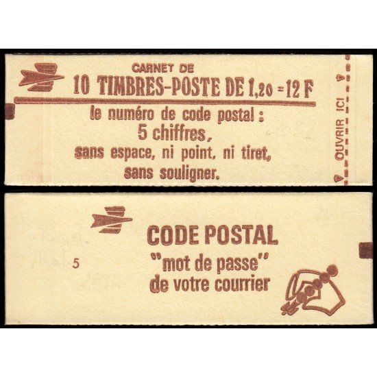 France Francia Carnets 1974-C2 Tipo Sabine rojo 10 sellos MNH France Francia Carnets 1974-C2 Tipo Sabine rojo 10 sellos MNH