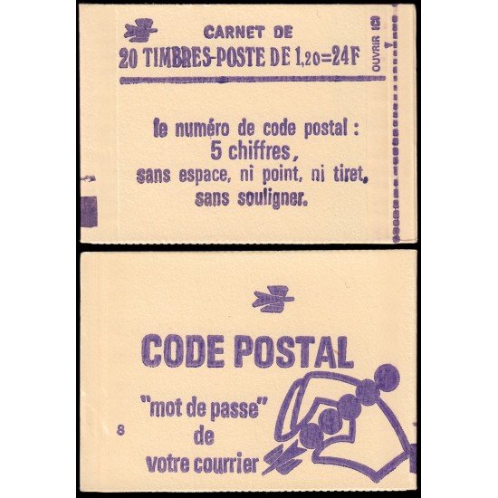 France Francia Carnets 2101-C1 Tipo Sabine verde 20 sellos MNH France Francia Carnets 2101-C1 Tipo Sabine verde 20 sellos MNH
