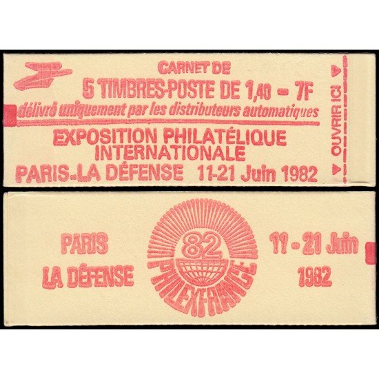 France Francia Carnets 2102-C2 Tipo Sabine 5 sellos nº 2102 rojo MNH France Francia Carnets 2102-C2 Tipo Sabine 5 sellos nº 2102 rojo MNH