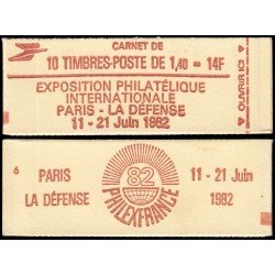 France Francia Carnets 2102-C5 Tipo Sabine 10 sellos nº 2102 rojo MNH France Francia Carnets 2102-C5 Tipo Sabine 10 sellos nº 2102 rojo MNH