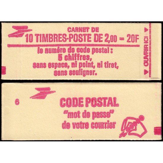 France Francia Carnets 2274-C2 Tipo Libertad de Delacroix rojo 10 sellos MNH France Francia Carnets 2274-C2 Tipo Libertad de Delacroix rojo 10 sellos MNH