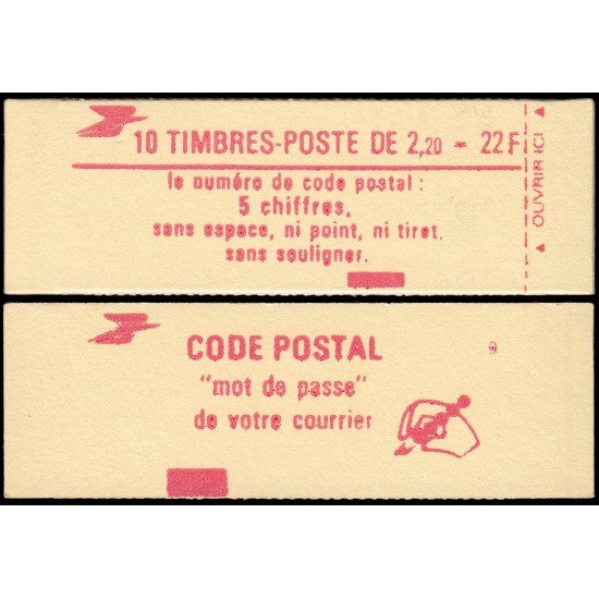 France Francia Carnets 2376-C3 Tipo Libertad de Delacroix rojo 10 sellos MNH France Francia Carnets 2376-C3 Tipo Libertad de Delacroix rojo 10 sellos MNH