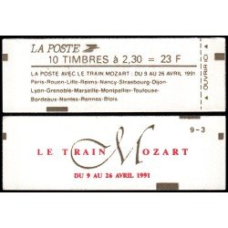 France Francia Carnets 2614-C11 Tipo Marianne de Briat rojo Le train Mozart 10 sellos MNH France Francia Carnets 2614-C11 Tipo Marianne de Briat rojo Le train Mozart 10 sellos MNH