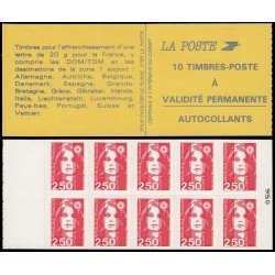 France Francia Carnets 2874-C2 Tipo Marianne de Briat rojo 10 sellos Autoadhesivos France Francia Carnets 2874-C2 Tipo Marianne de Briat rojo 10 sellos Autoadhesivos