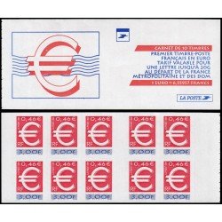 France Francia Carnets 3215-C1 Sello Euro 10 sellos Autoadhesivos France Francia Carnets 3215-C1 Sello Euro 10 sellos Autoadhesivos