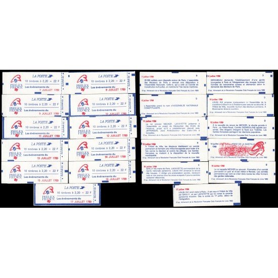 France Francia Carnets 2376-C12A Tipo Marianne de Delacorix Serie de 11 carnets diferentes MNH France Francia Carnets 2376-C12A Tipo Marianne de Delacorix Serie de 11 carnets diferentes MNH