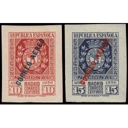 España Spain 729/30 1936 Exposición Filatélica de Madrid MNH España Spain 729/30 1936 Exposición Filatélica de Madrid MNH