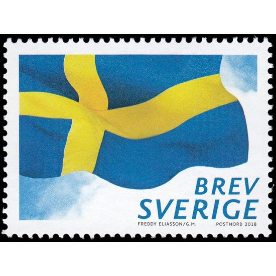 Suecia Sweden 3216 2018 Bandera de Suecia MNH Suecia Sweden 3216 2018 Bandera de Suecia MNH