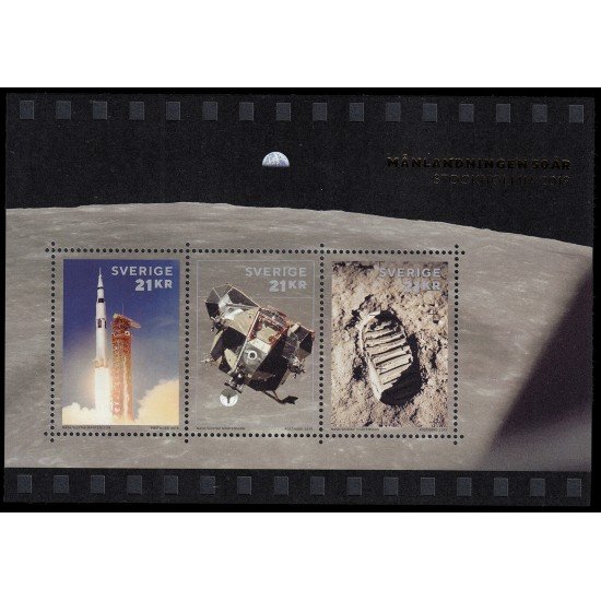 Suecia Sweden F3260A 2019 Espacio 50 aniv. de la misión Apolo a la luna Exposixión filatélica internacional MNH Suecia Sweden F3260A 2019 Espacio 50 aniv. de la misión Apolo a la luna Exposixión filatélica internacional MNH