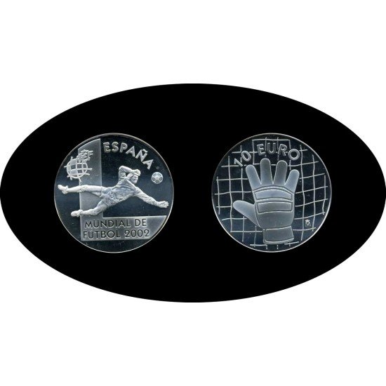 España Spain 2002 10€ FIFA World Cup  Plata Ag