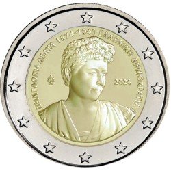Grecia 2024 2 € euros conmemorativos Penélope Delta Grecia 2024 2 € euros conmemorativos Penélope Delta