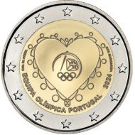 Portugal 2024 2 € euros conmemorativos Equipo Olímpico Portugal 2024 2 € euros conmemorativos Equipo Olímpico