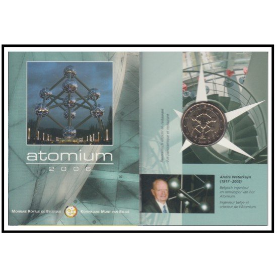Bélgica 2006 Cartera Oficial Coin Card Moneda 2 € conm Atomium Bélgica 2006 Cartera Oficial Coin Card Moneda 2 € conm Atomium