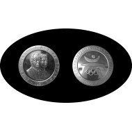 España Spain 1990 2000 ptas Juan Carlos I Barcelona 92 Logo Plata Ag