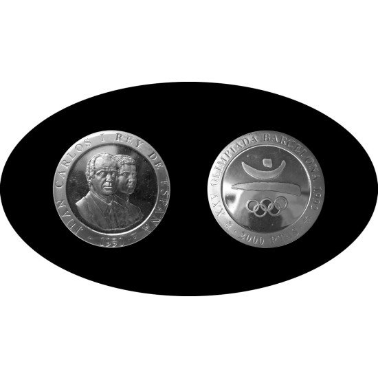 España Spain 1990 2000 ptas Juan Carlos I Barcelona 92 Logo Plata Ag España Spain 1990 2000 ptas Juan Carlos I Barcelona 92 Logo Plata Ag