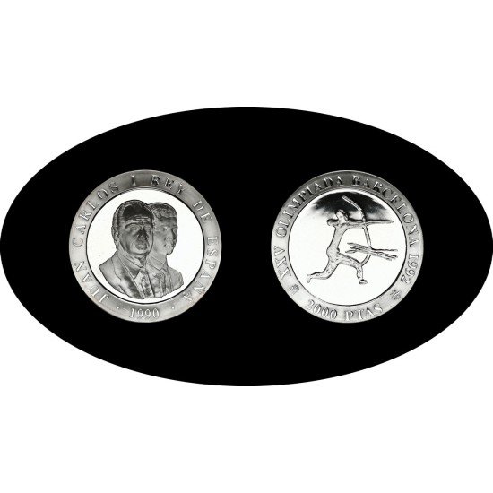 España Spain 1990 2000 ptas Juan Carlos I Barcelona 92 Arquero Plata Ag España Spain 1990 2000 ptas Juan Carlos I Barcelona 92 Arquero Plata Ag