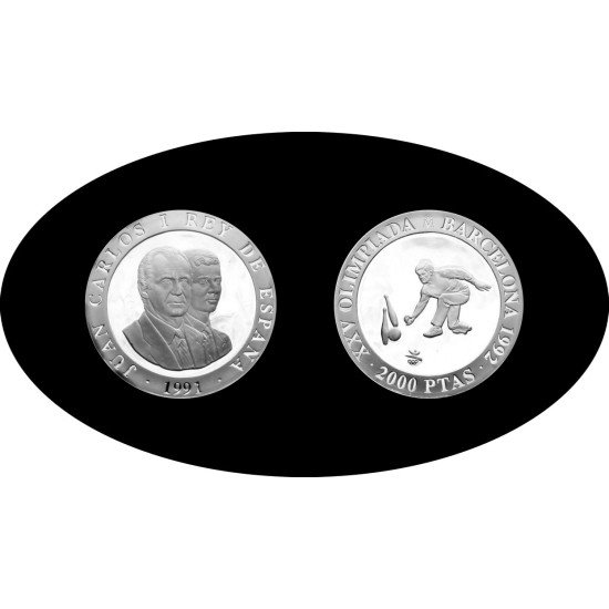 España Spain 1991 2000 ptas Juan Carlos I Barcelona 92 Bolos Plata Ag España Spain 1991 2000 ptas Juan Carlos I Barcelona 92 Bolos Plata Ag