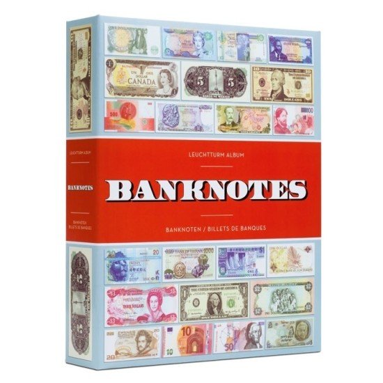 Leuchtturm 347951 Álbum BILLETES para 300 billetes u/u Leuchtturm 347951 Álbum BILLETES para 300 billetes u/u