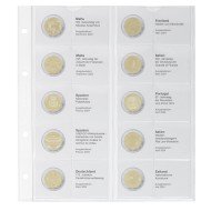 Lindner 1118-40 Hoja impresa karat para monedas de 2 € conmemorativos: Malta 2023 - Estonia 2024 Lindner 1118-40 Hoja impresa karat para monedas de 2 € conmemorativos: Malta 2023 - Estonia 2024