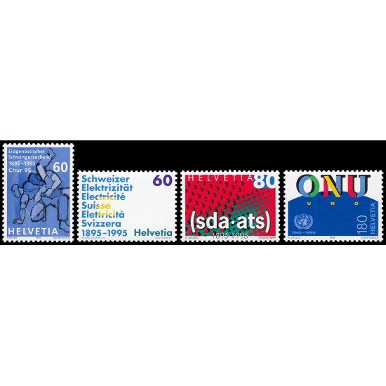 Suiza Switzerland 1468/71 1995 Aniversarios diversos MNH Suiza Switzerland 1468/71 1995 Aniversarios diversos MNH