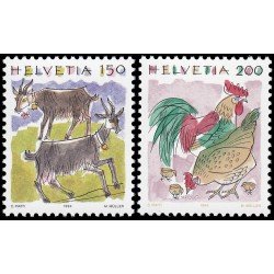 Suiza Switzerland 1459/60 1994 Animales V MNH Suiza Switzerland 1459/60 1994 Animales V MNH