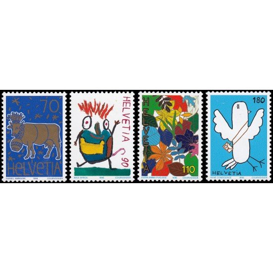 Suiza Switzerland 1521/24 1996 Concurso de diseño MNH Suiza Switzerland 1521/24 1996 Concurso de diseño MNH