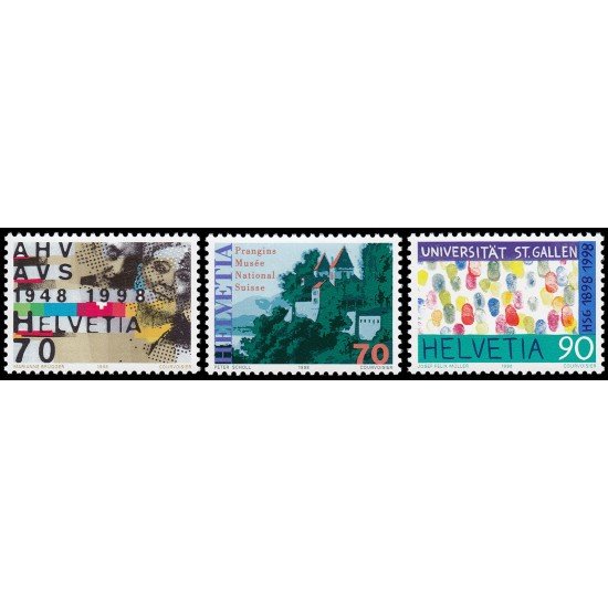 Suiza Switzerland 1574/76 1998 Aniversarios diversos MNH