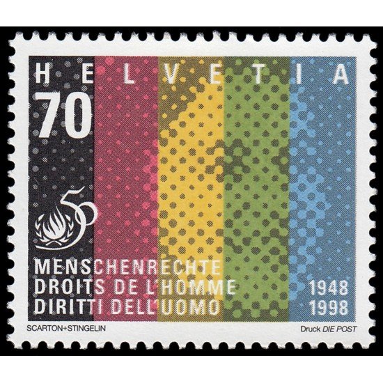 Suiza Switzerland 1591 1998 50 aniv. de la Declaración Universal de Derechos Humanos MNH Suiza Switzerland 1591 1998 50 aniv. de la Declaración Universal de Derechos Humanos MNH