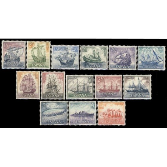 España Spain 1599/12 1964 Homenaje a la Marina Española MNH España Spain 1599/12 1964 Homenaje a la Marina Española MNH