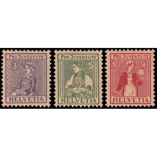 Suiza Switzerland 154/56 1917 Pro juventud MNH