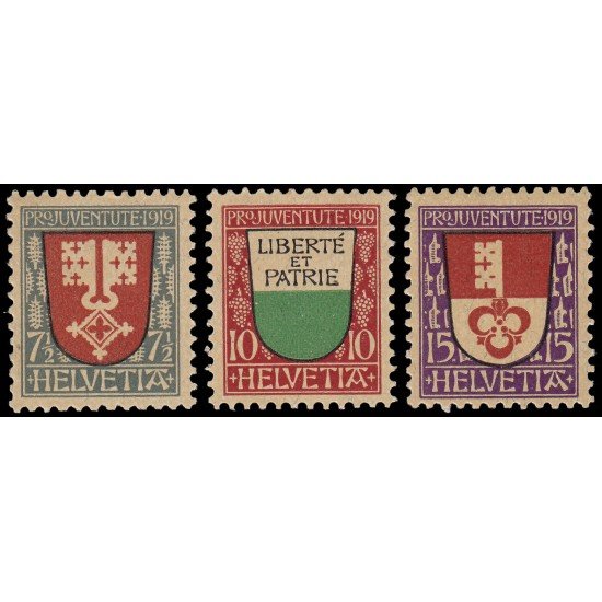 Suiza Switzerland 173/75 1919 Pro Juventud MNH Suiza Switzerland 173/75 1919 Pro Juventud MNH