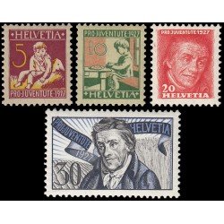 Suiza Switzerland 226/29 1927 Henri Pestalozzi Orfelinatos Pro juventud MNH Suiza Switzerland 226/29 1927 Henri Pestalozzi Orfelinatos Pro juventud MNH